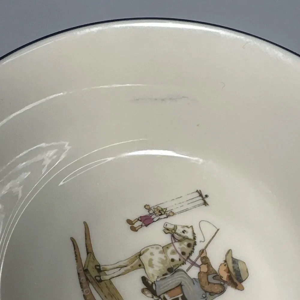 VTG Lenox Special Child’s 3 pc dinnerware set boy rocking horse bowl plate cup